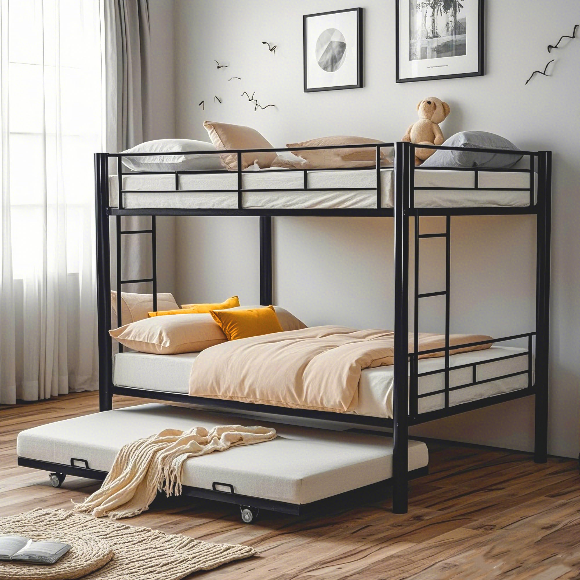 bunki Amazon.com: Shintenchi Bunk Bed Twin Over Full Size with